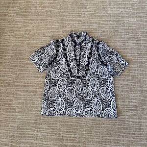 Ann Taylor Split Neck Blouse